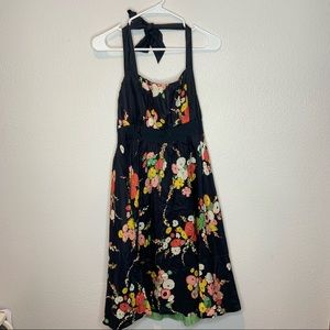 Moulinette Soeurs Anthropologie Silk Halter Dress Size 6